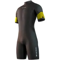 Mystic Rental 3/2 Mm Flatlock Short Sleeve Back Zip Shorty Noir XS Enfants