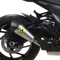 Arrow X-kone Short Titanium Suzuki Katana 1000 ´19-20 Not Homologated Muffler Argenté Not Homologated