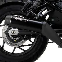 Arrow Rebel With Carbon Fibre End Cap Honda Cmx 1100 ´21-22 Homologated Muffler Argenté Homologated