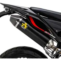Arrow Thunder Aluminium Dark With Carbon End Cap Aprilia Rx/sx 125 ´21-22 Homologated Muffler Argenté Homologated
