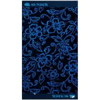 Sundek Jacquard Terry Hibiscus Pattern Towel Noir Homme