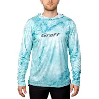 Graff Upf 50 964-cl-15/1 Uv Hoodie Bleu M Homme