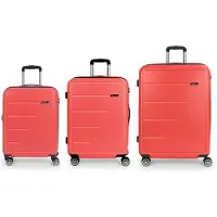Gabol Future Plus Spinner Expandable 217l Trolley Bag 3 Units Rouge,Orange