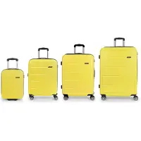 Gabol Future Plus Spinner Expandable 240l Trolley Bag 4 Units Jaune