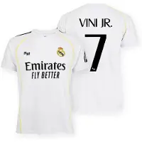 Real Madrid 25/26 Vinicius Home Junior Short Sleeve T-shirt Blanc 8 Years Enfants