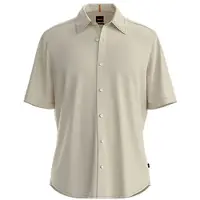 BOSS pour homme. 50537382 Chemise beige Rash (5XL), Casuel, Coton, Manche courte