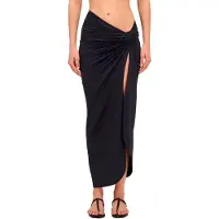 Sundek Long Crossed In Front Sarong Noir M Femme