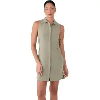Lolë Olivie Shirt Sleeveless Short Dress Vert S Femme