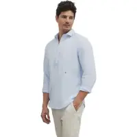Silbon Sport Oxford 1/2 Long Sleeve Shirt Bleu M Homme