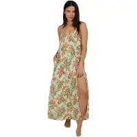 Salty Crew Baja Maxi Sleeveless Long Dress Beige L Femme