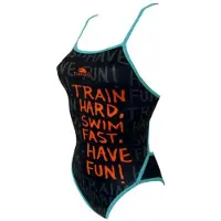 Turbo Train Thin Strap Swimsuit Noir 7-8 Years Fille