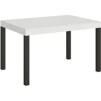 Itamoby Table Extensible Everyday 140/400X90 Cm Frêne Blanc Pieds Anthracite