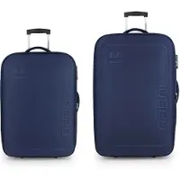Gabol Orbit Soft Spinner Expandable 66.6-76.9/89.5-105.5l Trolley Bag 2 Units Bleu