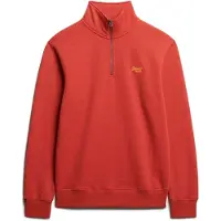 Superdry Homme Sweatshirt Demi-zip Essential Logo Orange Taille: S