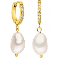 Purelei Boucles d'oreilles 'Malahi' or / blanc