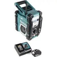 Makita DMR 112 RG1 Radio de chantier sans fil 7,2 - 18V Bluetooth DAB+ + 1x batterie 6,0Ah + chargeur