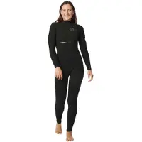 Rip Curl Ebomb 5/3 Mm Gb Woman Long Sleeve Back Zip Neoprene Suit Noir 4 Femme