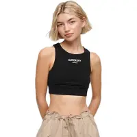 Superdry pour femme. W6011659A Soutien-gorge de sport Core noir (XS), Blanc, Coton, Multisport