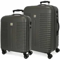 Joumma Bags Set de valises de voyage de luxe en ABS INDIA Antracita, 70cm/55cm, 5089522