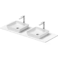 Duravit Sivida double lavabo Set carré incl. console 1350x500x123mm, 2680213200