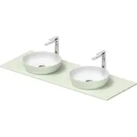 Duravit Sivida double lavabo Set rond incl. console 1350x500x123mm, 268016FH00