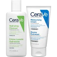 CeraVe Travel Size Hydrating Cleanser & Moisturising Cream for Normal to Dry Skin