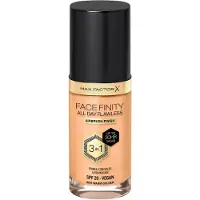Max Factor Facefinity All Day Flawless 3 in 1 Vegan Foundation 30ml (Various Shades) - W76 - WARM GOLDEN