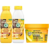 Garnier FRUCTIS Hair Food Banane 3-en-1 Masque Nourrissant pour Cheveux Secs 390 ml