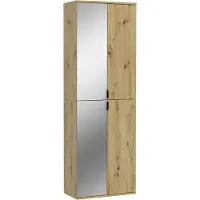 Ebuy24 ProjektX armoire de rangement 2+2 portes 4 portes chêneReproduction, miroir.