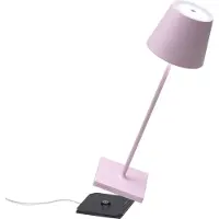 Zafferano Poldina Pro Lampe de table à LED à intensité variable en aluminium Rose