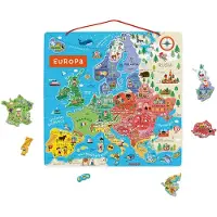 Janod Magnetic European Map Spanish Version Educational Toy Multicolore 12 Months-7 Years Enfants