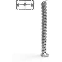 TecLines TKF001S Guide-câbles pour table assis-debout 128,5 cm, argenté