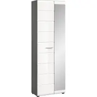 Ebuy24 Salsa armoire de rangement 2 portes blanc brillant.