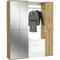 Ebuy24 ProjektX ensemble d'armoires de rangement chêneReproduction, miroir.