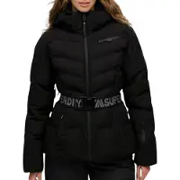 Superdry Luxe Belted Jacket Noir 2XS Femme