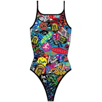 Turbo Stickers Colors Thin Strap Swimsuit Multicolore 12-24 Months Fille