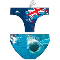 Turbo Shark Australia 2015 Waterpolo Swimming Brief Bleu 3XL Homme