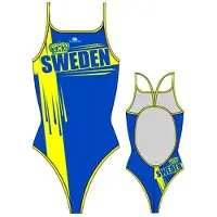 Turbo Sweden Swimsuit Jaune,Bleu 4XL Femme