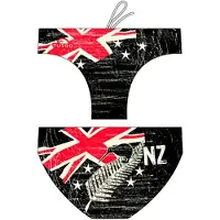 Turbo New Zealand Vintage 2013 Waterpolo Swimming Brief Noir 6XL Homme