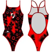 Turbo River Plate Flowers Swimsuit Rouge,Noir 2XL Femme