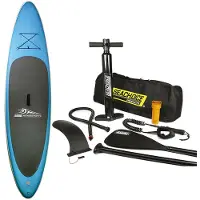 Seachoice Logo 10´6´´ Inflatable Paddle Surf Set Bleu 320 cm