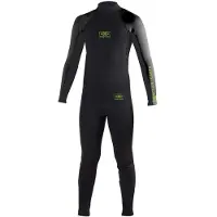 Ocean & Earth Surf School 3/2 Mm Steamer Flatlock Junior Long Sleeve Back Zip Neoprene Suit Noir 10 Years Enfants