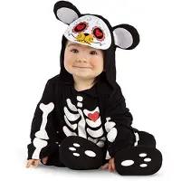 MOM Osito Day Of The Dead Costume Noir 12-24 Months Enfants
