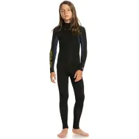 Quiksilver Ed Sessions 3/2 Mm Woman Long Sleeve Back Zip Neoprene Suit Noir 14 Years Garçon