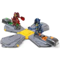 Bizak Biosaurus Kombat Arena Kombat Stadium, découvrez et construisez les 2 créatures électroniques de 9 cm avec lumières et sons.