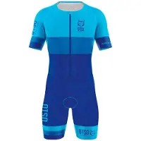 Otso Aoki Short Sleeve Trisuit Bleu S Femme