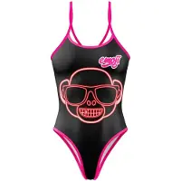 Otso Emoji Monkey Neon Swimsuit Noir XS Femme