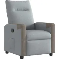 vidaXL Fauteuil relax gris clair Tissu