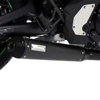 Arrow Rebel With Aluminium Dark End Cap Kawasaki Vulcan 650 ´17-20 Homologated Muffler Argenté Homologated