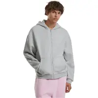 Build Your Brand Fluffy Full Zip Sweatshirt Gris 5XL Homme